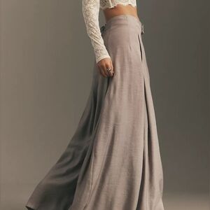 PILCRO

Skirty Wide-Leg Trousers - Taupe